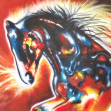 Toile cheval sauvage