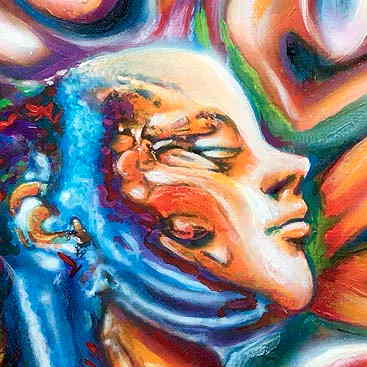 Toileà l'huile à l'Aérographe